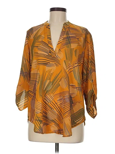 Pre-owned Lush 3/4 Sleeve Blouse In Orange
