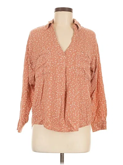 Pre-owned Lush 3/4 Sleeve Blouse In Orange