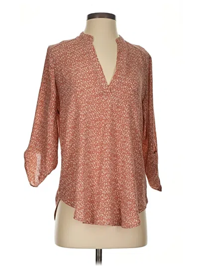 Pre-owned Lush 3/4 Sleeve Blouse In Orange