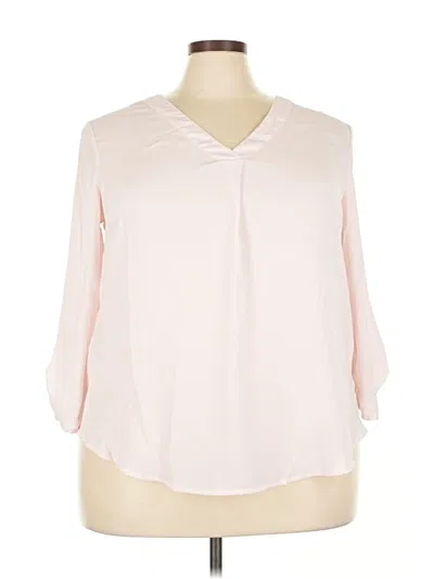 Pre-owned Lush 3/4 Sleeve Blouse In Pink