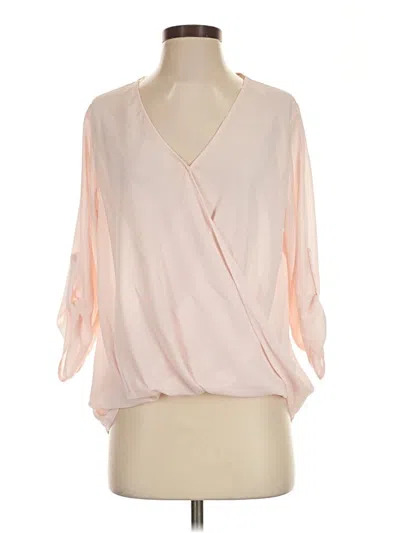Pre-owned Lush 3/4 Sleeve Blouse In Pink