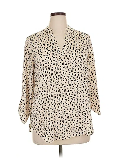 Pre-owned Lush 3/4 Sleeve Blouse In White