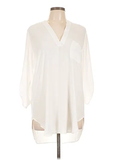 Pre-owned Lush 3/4 Sleeve Blouse In White