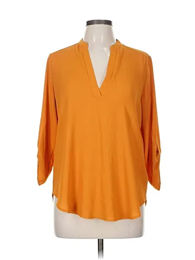Pre-owned Lush 3/4 Sleeve Blouse In Yellow