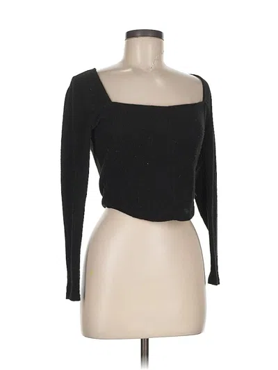 Pre-owned Lush 3/4 Sleeve T-shirt In Black