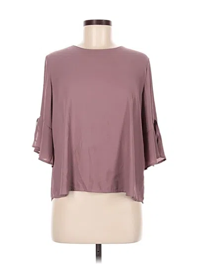 Pre-owned Lush 3/4 Sleeve Top Burgundy Boatneck Tops