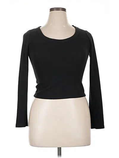 Pre-owned Lush 3/4 Sleeve T-shirt In Black