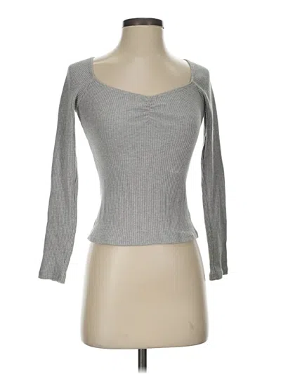 Pre-owned Lush 3/4 Sleeve T-shirt In Gray
