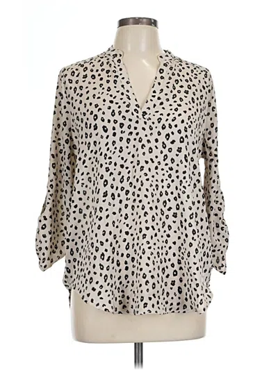 Pre-owned Lush 3/4 Sleeve T-shirt In Tan