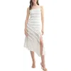 Lush Asymmetric Lace Dress In Off White