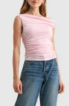 Lush Asymmetric Ruched Top In Multi