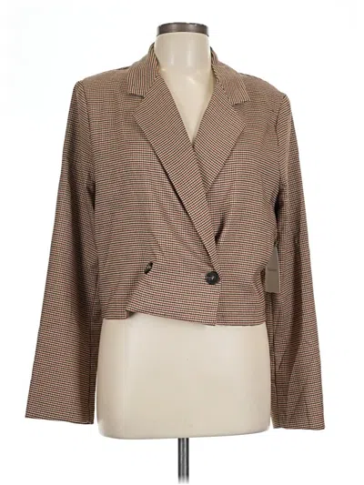 Pre-owned Lush Blazer Jacket In Brown
