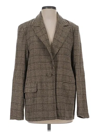 Pre-owned Lush Blazer Jacket In Brown
