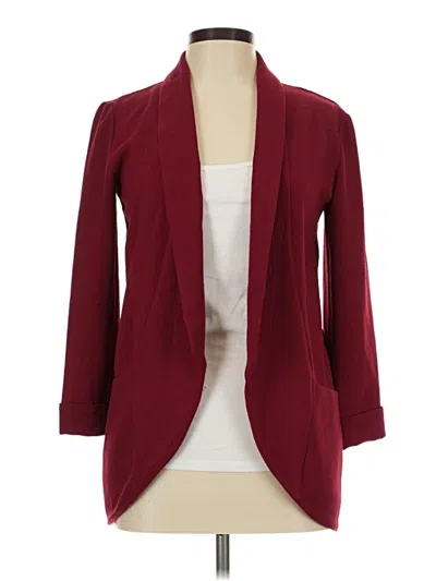 Pre-owned Lush Blazer Jacket In Burgundy