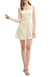 Lush Bow Back Minidress In Yellow
