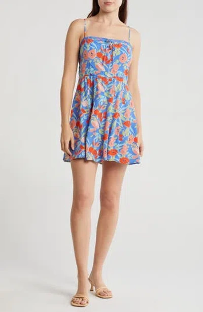 Lush Button Trim Minidress
