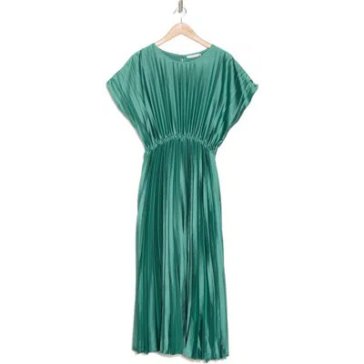 eucalyptus green midi dress Linen Button-Up Shirt Dress | Belted Casual Midi Dress main image 0