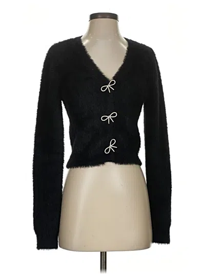 Pre-owned Lush Cardigan Sweater In Black