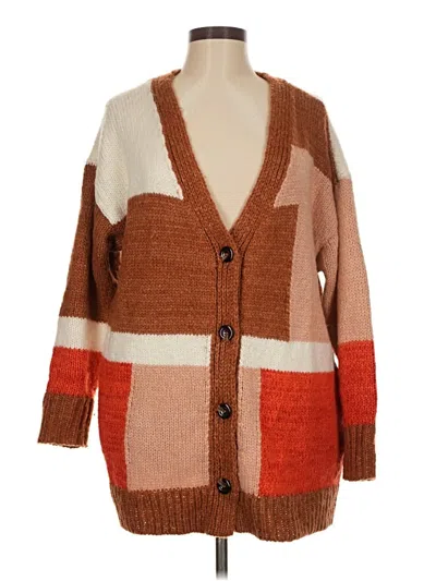 Pre-owned Lush Cardigan Sweater In Brown