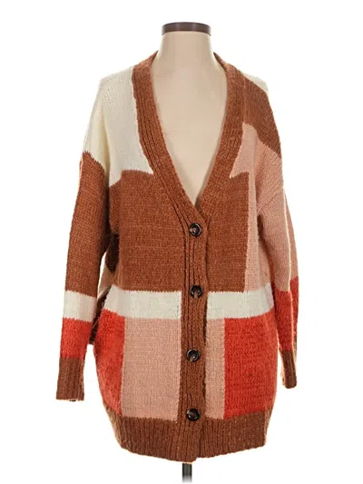 Pre-owned Lush Cardigan Sweater In Brown