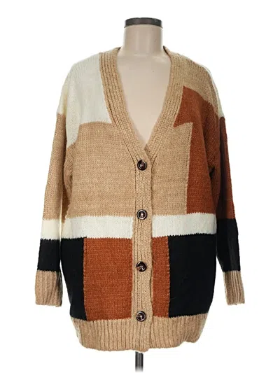 Pre-owned Lush Cardigan Sweater In Brown