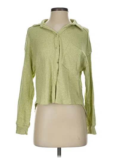 Pre-owned Lush Cardigan Sweater In Green