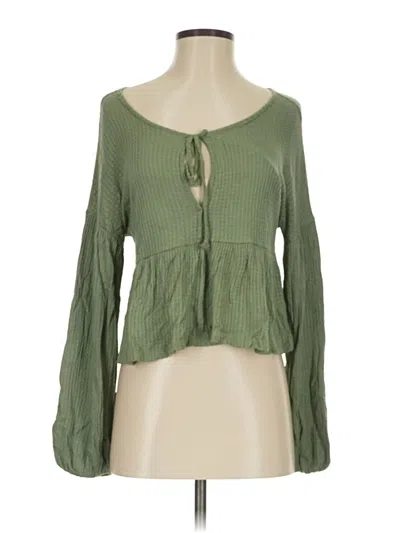 Pre-owned Lush Cardigan Sweater In Green
