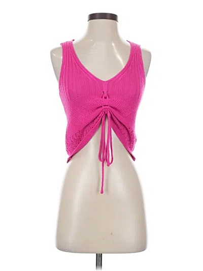 Pre-owned Lush Cardigan Sweater In Pink
