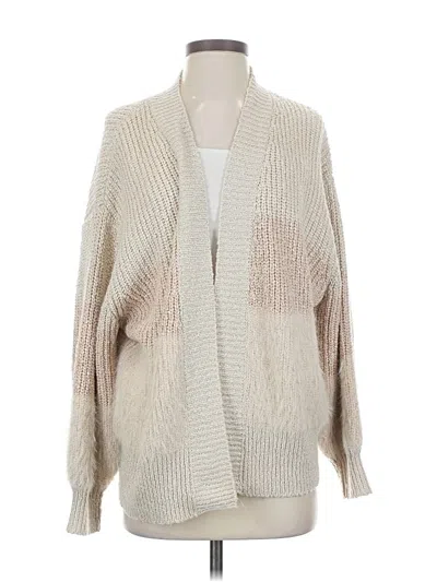 Pre-owned Lush Cardigan Sweater In White