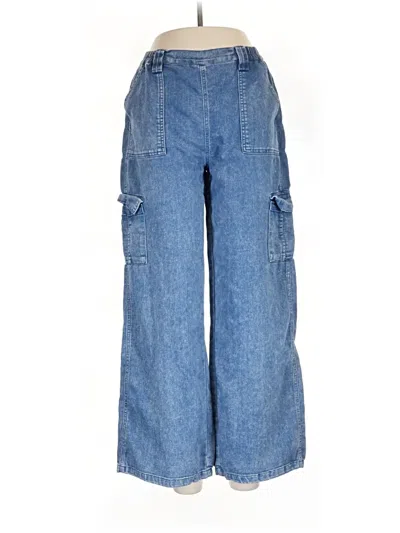 Pre-owned Lush Cargo Pants In Blue