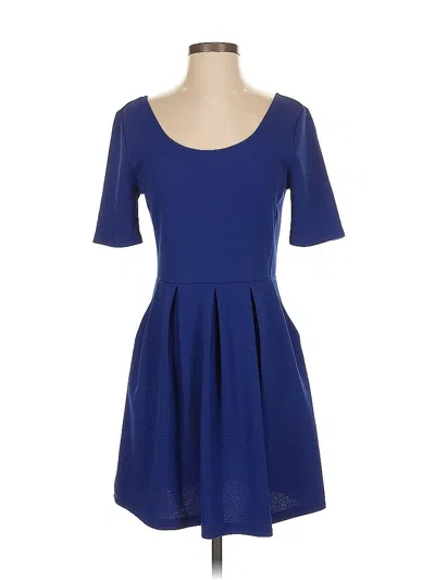 Pre-owned Lush Casual Dress In Blue