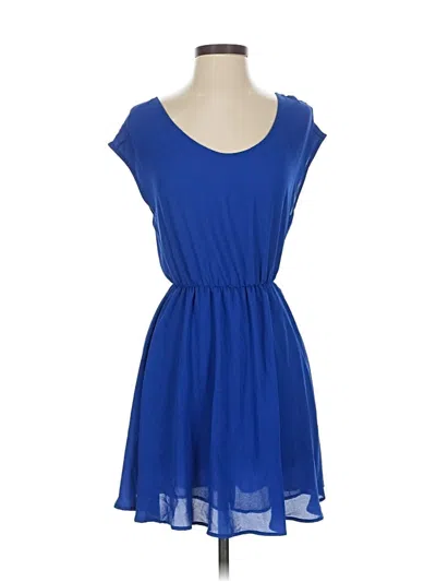 Pre-owned Lush Casual Dress In Blue