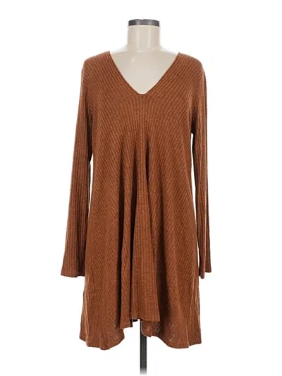 Pre-owned Lush Casual Dress In Brown