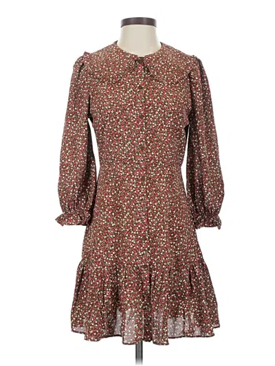 Pre-owned Lush Casual Dress In Brown