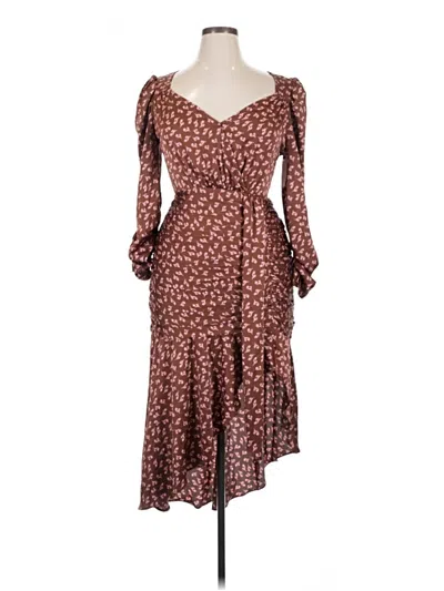 Pre-owned Lush Casual Dress In Brown