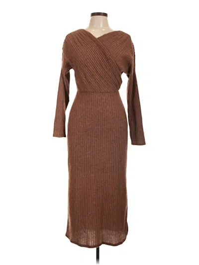 Pre-owned Lush Casual Dress In Brown