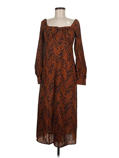 Pre-owned Lush Casual Dress In Brown