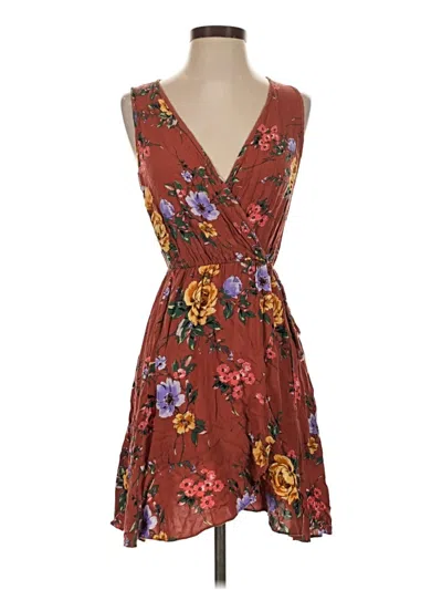 Pre-owned Lush Casual Dress In Brown