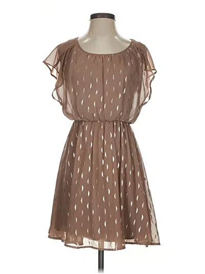 Pre-owned Lush Casual Dress In Brown