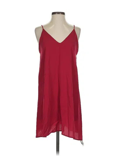 Pre-owned Lush Casual Dress In Burgundy