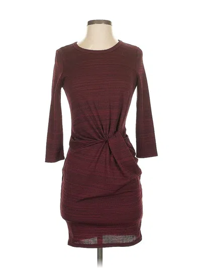 Pre-owned Lush Casual Dress In Burgundy