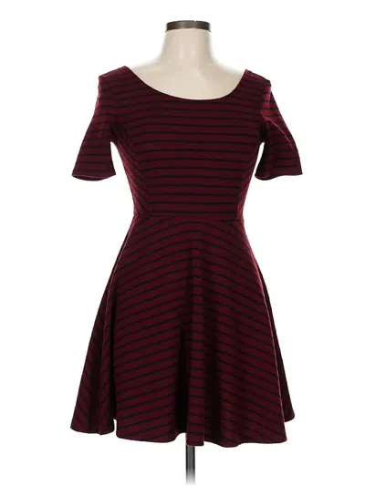 Pre-owned Lush Casual Dress In Burgundy