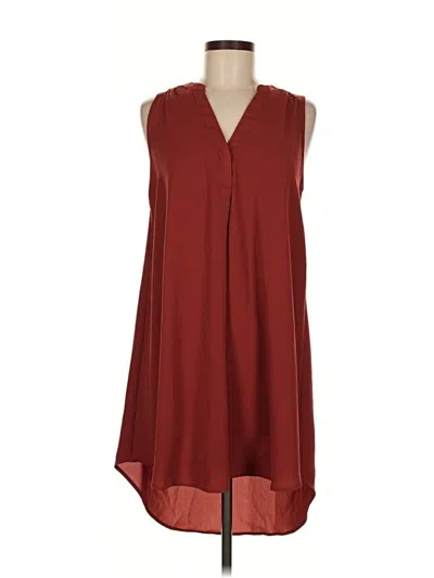 Pre-owned Lush Casual Dress In Burgundy