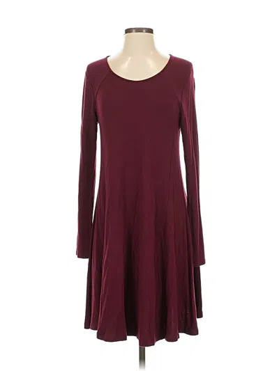 Pre-owned Lush Casual Dress In Burgundy