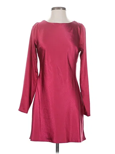 Pre-owned Lush Casual Dress In Burgundy