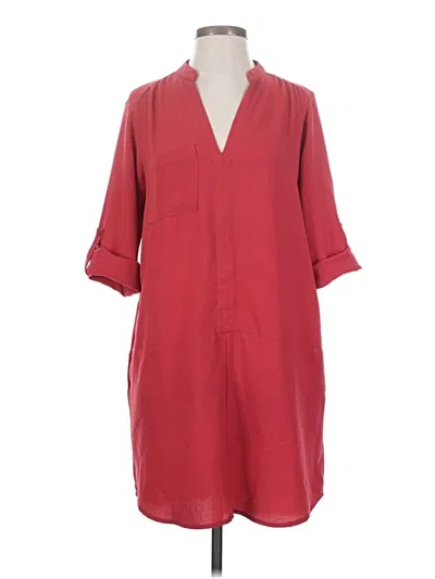 Pre-owned Lush Casual Dress In Burgundy