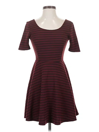 Pre-owned Lush Casual Dress In Burgundy