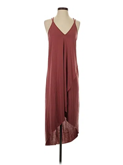 Pre-owned Lush Casual Dress In Burgundy