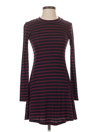 Pre-owned Lush Casual Dress In Burgundy