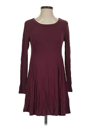 Pre-owned Lush Casual Dress In Burgundy